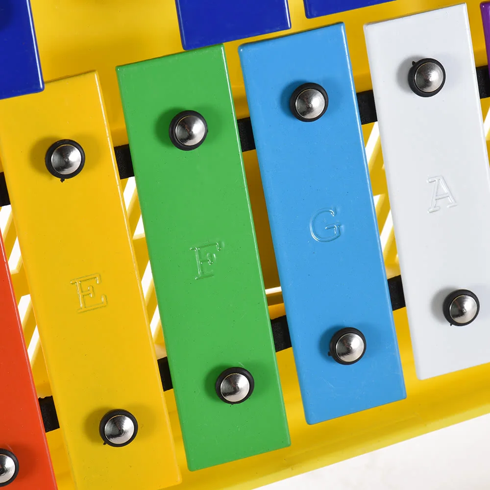 Красочный 25 нот Glockenspiel ксилофон перкуссионный ритм музыкальный образовательный инструмент игрушка с 2 молотками Ручной Чехол