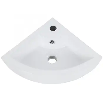 

Modern Corner Bathroom Sink High-grade White Ceramic Cloakroom Hand Wash Basin
