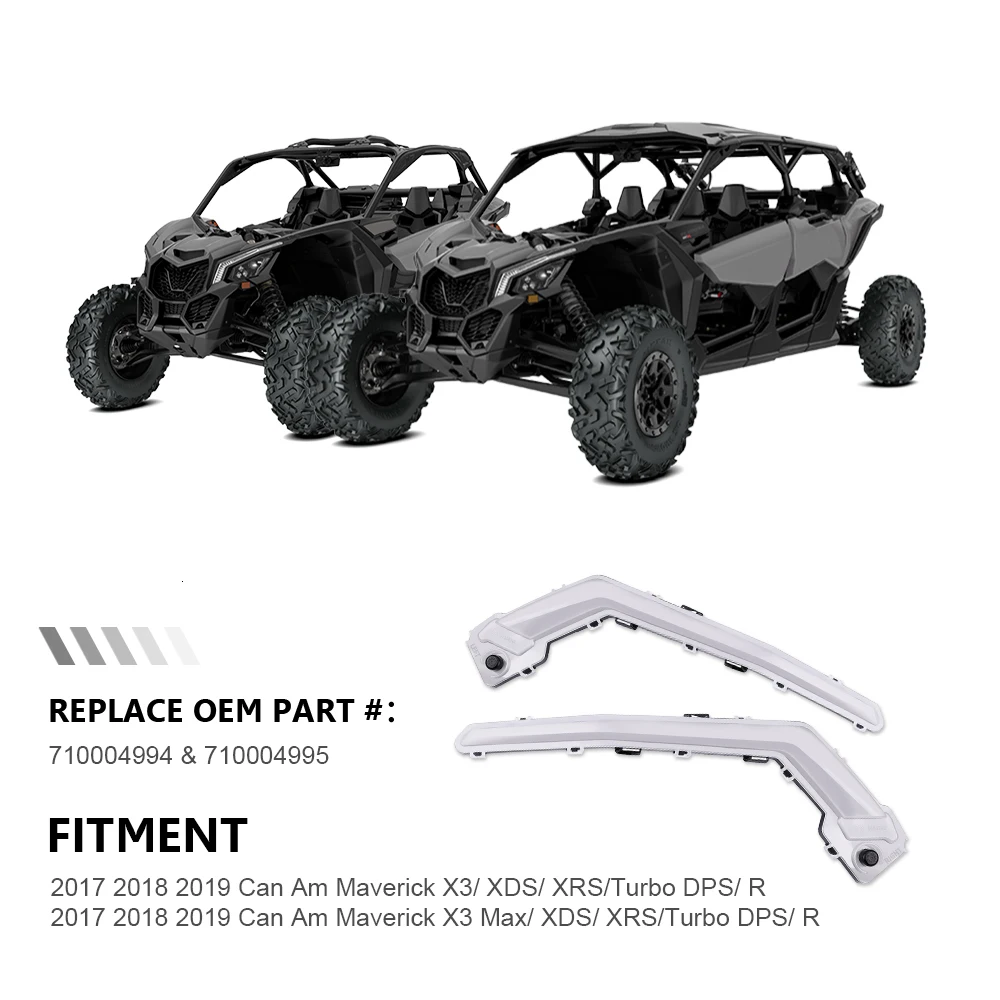 KEMIMOTO UTV передний сигнатурный мигающий светильник для Can-Am Maverick X3 Max R 4x4 XDS/XRS Turbo DPS заменить 710004994 и 710004995