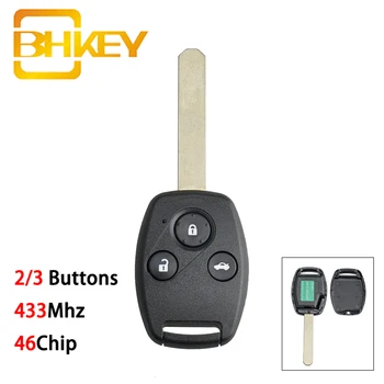 

BHKEY For Honda Key 2/3 Buttons ID46 Chip Smart Car Key For Honda CR-V CRV Civic Insight Ridgeline Accord 2003-2009 Remote Key