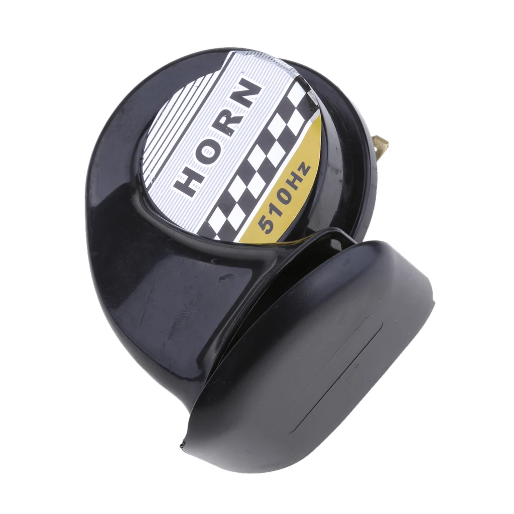 1 Pcs Universal 12V Loud Electric Snail Air Horn Siren For Cars  Bikes Boat,Black
