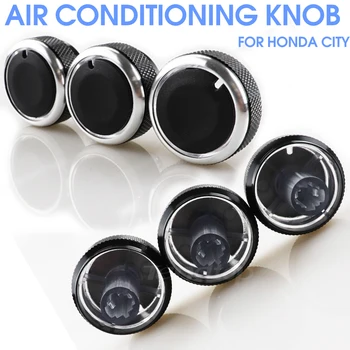 

3 PCS /LOTFor Honda CITY FIT CRIDER Air Conditioning Knob Cover Sticker Control Switch Car Accessroies Interior Parts