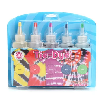 

5pcs 45mm/1.78 Tulip One Step Tie Dye Vibrant Fabric Textile Permanent DIY Kits Fabric Textile Craft Arts Clothes for Solo