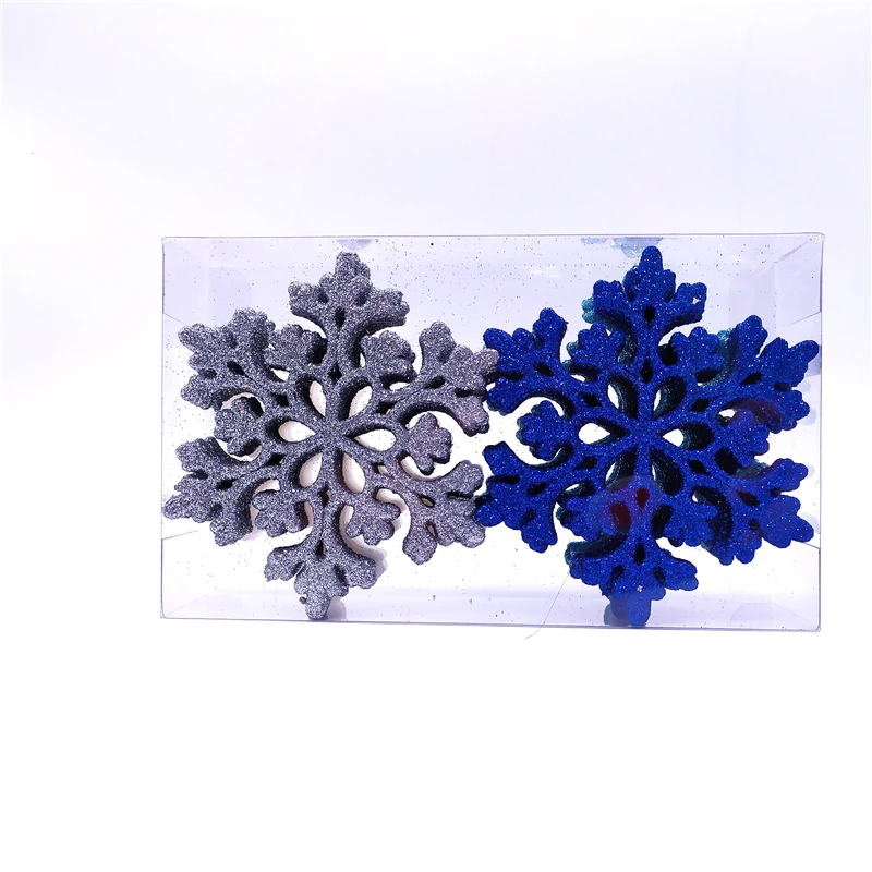 24pcs 4 Colors Set Christmas Ornament for Home Xmas Birthday Holiday Party Wedding Decoration Frozen Party Snowflake Crafts