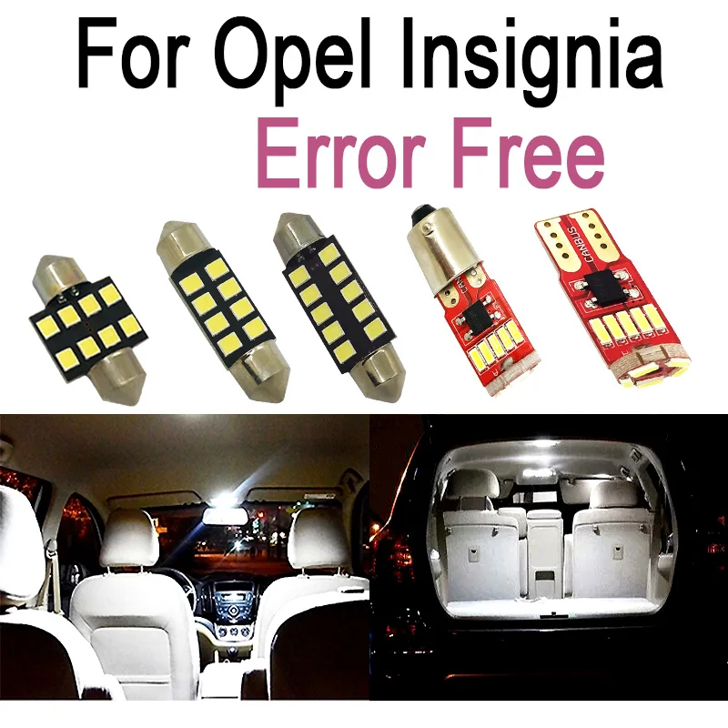 

12pc LED trunk footwell lamp + LED Interior box Lights bulb Kit for Opel Insignia 2008 2009 2010 2011 2012 2013 to 2016