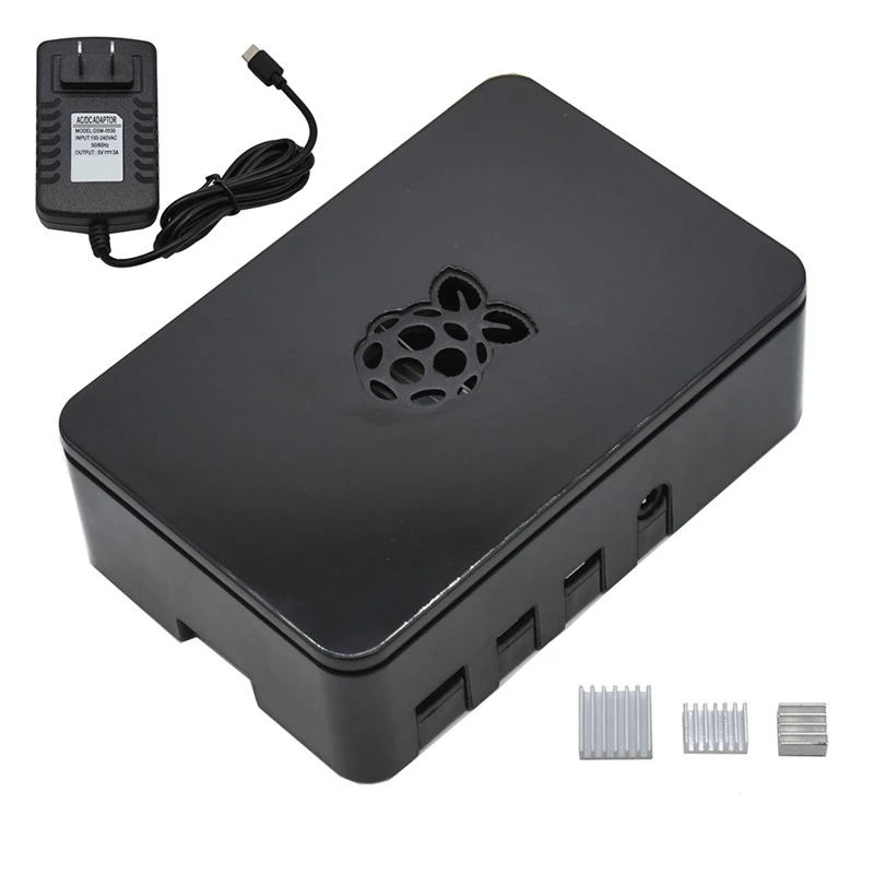 Лидер продаж для Raspberry Pi 4 Модель B ABS чехол 4G Оперативная память комплект с черной радиатора 5V 3A Мощность адаптер для Raspberry PI 4B