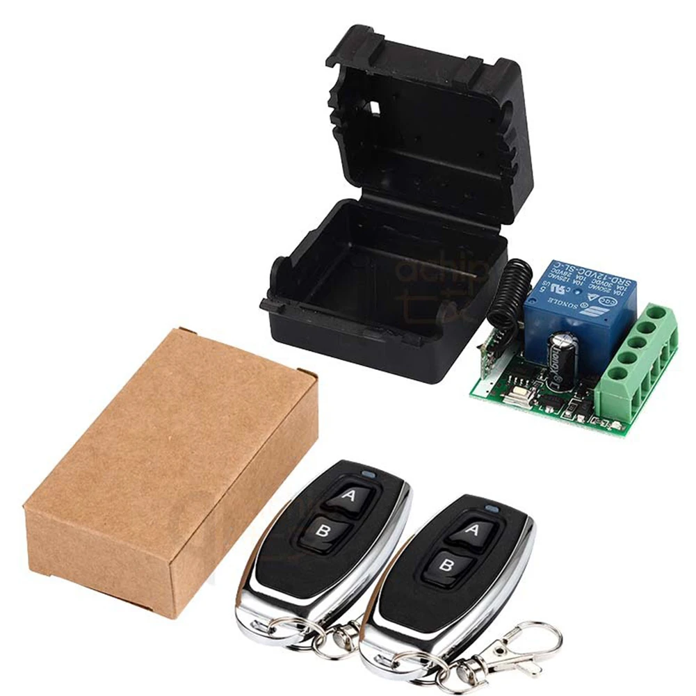 

433MHZ DC 12V Remote Control Universal Switch Electric Home Garage Receiver Module Door Multifunctional Wireless RF Transmitter