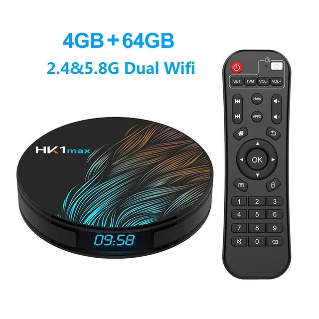 4G 64G Android 9,0 ТВ коробка HK1 MAX 4 Гб Оперативная память 128 Гб 64 Гб 32G Встроенная память Smart media Player RK3318 4K H.265 Netflix Декодер каналов кабельного телевидения 2G16G ТВ коробка - Цвет: 4G 64G