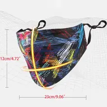 Унисекс летняя ледяная шелковая анти-УФ двухсторонняя мультяшная граффити Ушная маска для рта 40JF