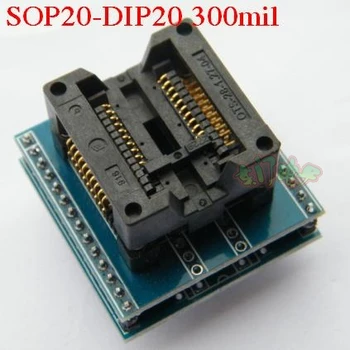 

SOP20 to DIP20 300mil Wide Body Adapter Test Stand Adapter Seat Burner