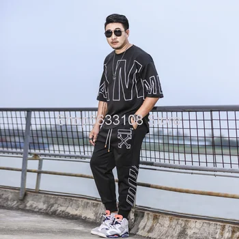 

Suit K086 + T1126 Big Size Men's Wear Leisure Suit Loose Yes Temperament Super