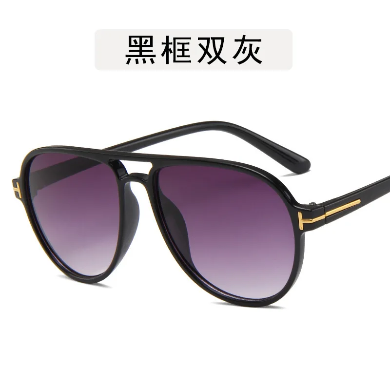 Tom ford TF Солнцезащитные очки женские мужские большие очки ночного видения очки для вождения oculos de sol masculino - Цвет линз: black-gray