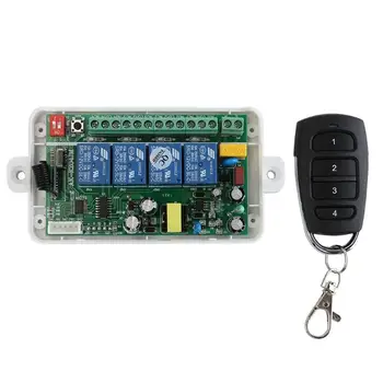 

AC85V-250V 433MHz 4CH Wireless Remote Control Relay Switch System for Light/lamp/window