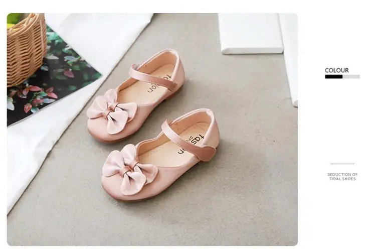 Cute girl shoes fashion lace bow children's shoes party dance princess girl flower shoes for girls soft cute shoes school party