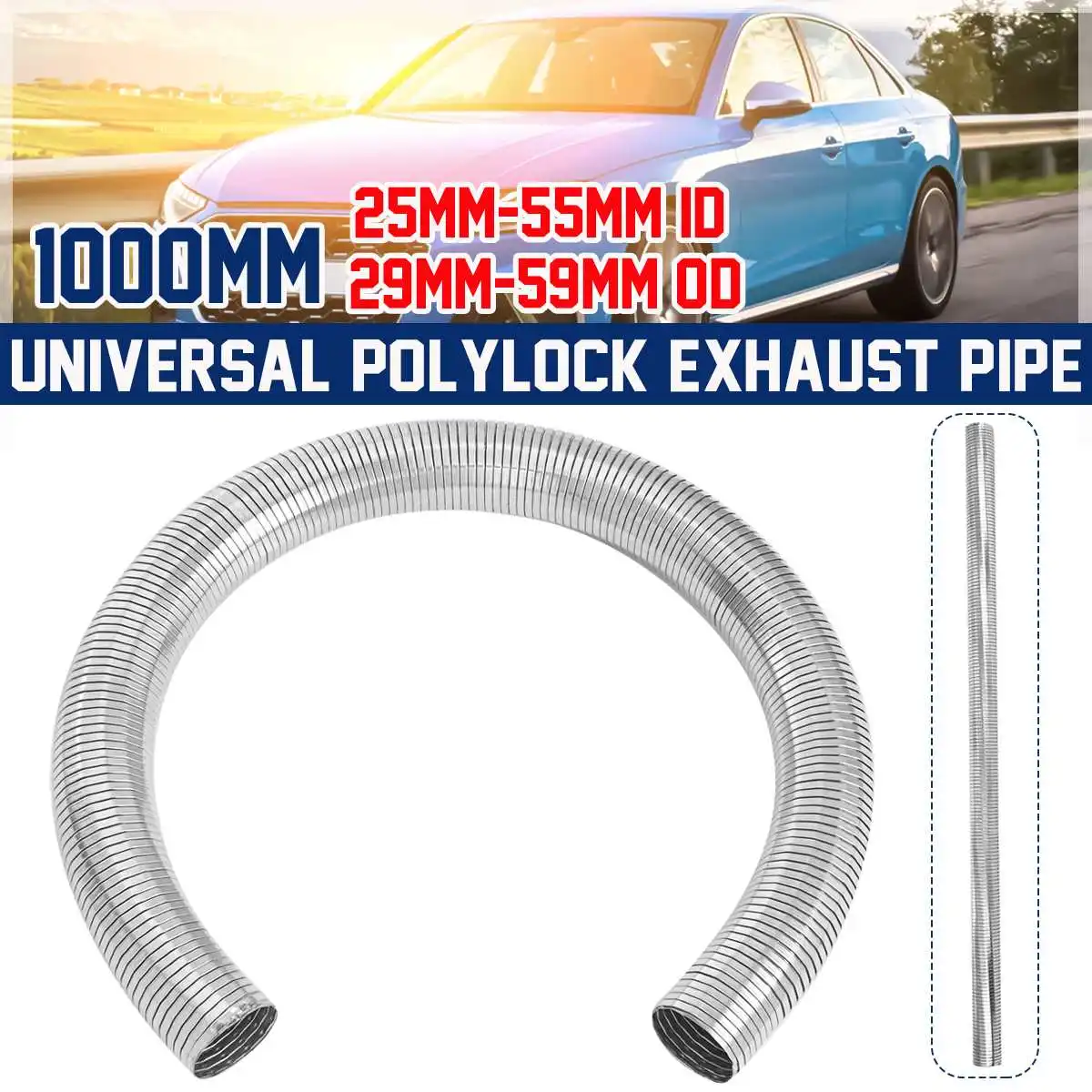 Fast FREE Shipping Tubing 38mm Universal Flexible Motorcycle Exhaust Pipe Shopping with