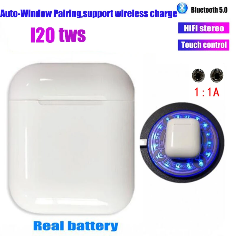 

Touch function i20 tws bluetooth headset wrieless earphone super bass wireless charger pk W1 H1i20 i30 i80 i90 i100 i200 TWS