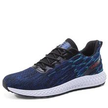 Мужские дышащие Сникеры, мужская обувь для взрослых, красная, черная, синяя, Удобная нескользящая Мягкая сетчатая мужская обувь, большие размеры 39-46