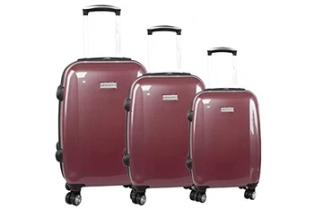 

Set valigie trolley 3 pezzi rigido PIERRE CARDIN rosso cabina da viaggio S289