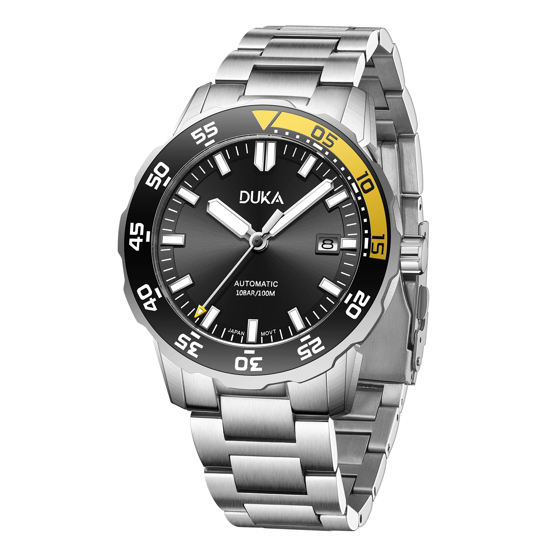 2021 New DUKA Wrist Watch Brand luxury Automatic watch for men mechanical watch men NH35 ceramics Bezel 100m Steel Diver Watch