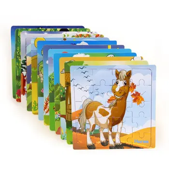 

Small Puzzle Children's Puzzle 20 Pieces Of Woody Forest Animal Shape Story Puzzle Idiom Puzzle Toy Puzzle