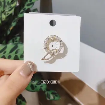 

New Tendency Fashion Simple Design CZ Stone Brooch For Women Statement Jewelry Nice Gifts for Girls Friends Students Free Ship