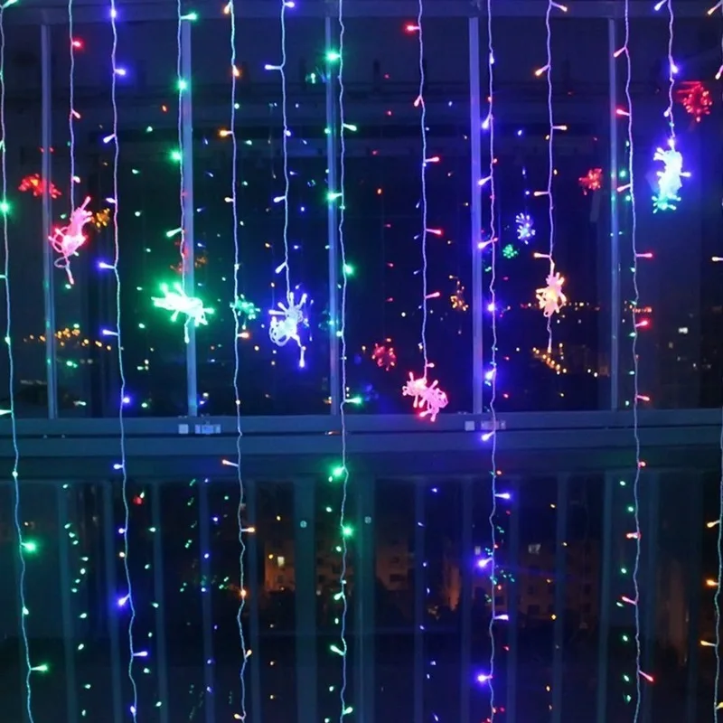 3 м x 3 м 300 светодиодный светильник Светодиодный Новогоднее Рождественское украшение для дома гирлянда Рождественская елка Декор Орнамент Navidad Kerst