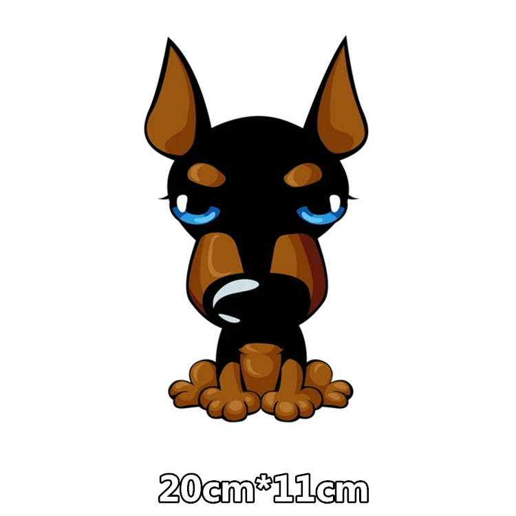 Светоотражающие милые Мультяшные автомобильные наклейки Dobermann 20 см * 11