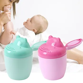 

Cute Cartoon Baby Bath Caps Toddle Shampoo Cup Children Bathing Bailer Baby Shower Spoons Child Washing Hair Cup Kids Bath Tool