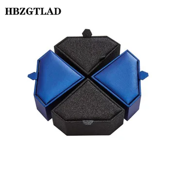 

1pcs New Heart Shaped Ring Box Diamond Shaped Ring Box Creative Jewelry Earrings Ring Storage Jewelry Pendant Jewelry Box