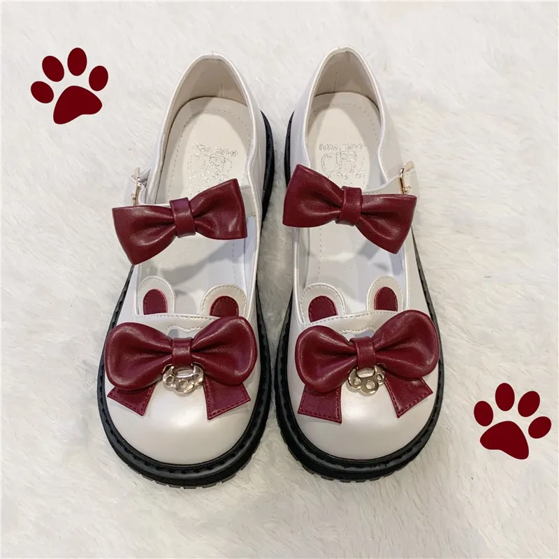 

2021 New Sweet Girls Female Kawaii Tea Party Student Japanese Cute Anime Lolita Shoes Women Harujuku Feminine Platform Mid Heel