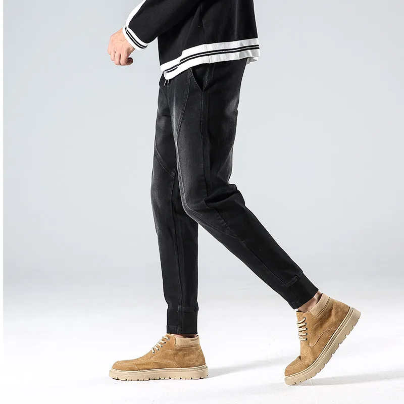 SingleRoad джинсы мужские джинсовые штаны 2019 хип хоп свободные уличные черные брюки высокого качества повседневные Прямые мужские джинсы для