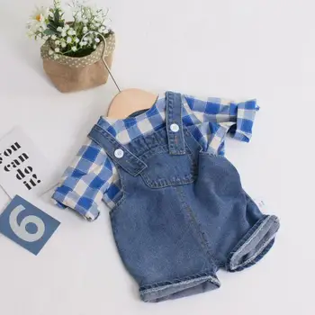

2020 Autumn New Baby Boys Clothes Set Infant Long Sleeve Plaid Shirt And Baby Denim Overalls Outfits Baby Girls Clothes Suit