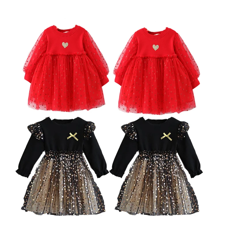 

Baby Girls Dresses Kids Elegant Princess Party Tulle Christmas Costume Children Birthday Wedding Clothes2 4 6 8 T