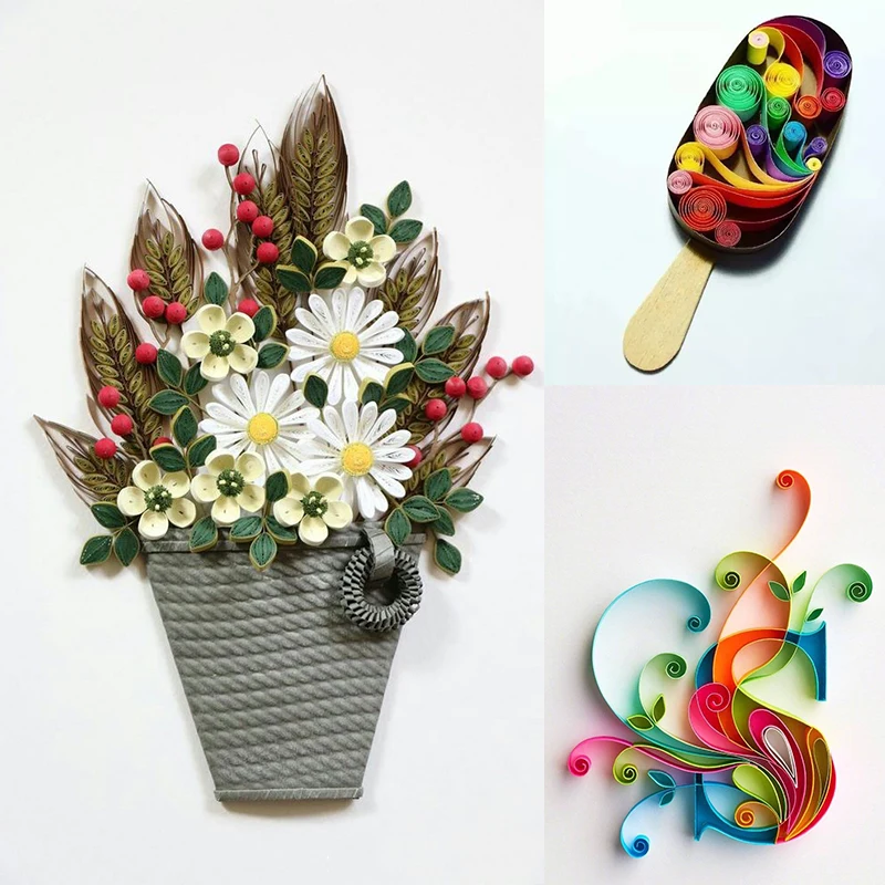 260pcs Quilling 스트립 종이 혼합 색상 종이 접기 종이 공예 Diy Hanmade 접는 행운의 소원 스타 종이 접기 종이 3/5/7/10mm 390mm
