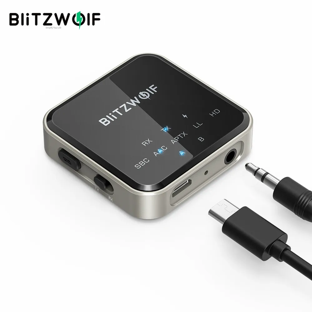 Аудиоадаптер BlitzWolf BW-BL3 bluetooth-совместимый 3 5 мм Aux для ТВ ПК динамиков | Компьютеры и