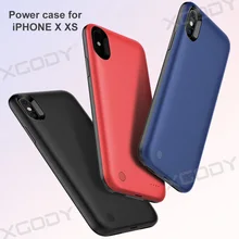 XGODY противоударный и тонкая батарея Чехол 3800 мАч Внешний аккумулятор резервного копирования зарядное устройство чехол для iPhone X XS
