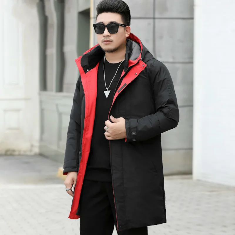 

plus size 10XL 9XL Men Winter New Hooded Jacket Casual Long Parkas Outdoor Men Fashion Warm Thick Pockets Army Coat Parkas Men