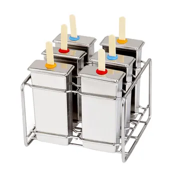 

Fruit Juice Stick Holder Homemade Stainless Steel Frozen Tray Ice Lolly Mold Summer Ice-cream Maker Freezer Kitchen Tools DIY