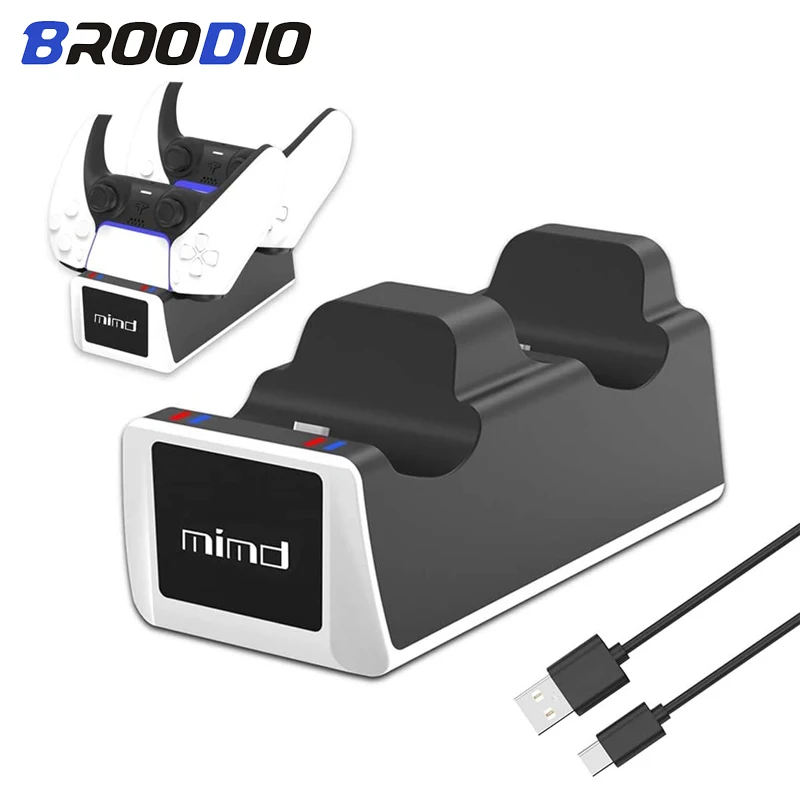 

Controller Charger Dock LED Dual USB PS5 Charging Stand Station Cradle for Sony Playstation 5 Gaming Console Gamepad Accessories