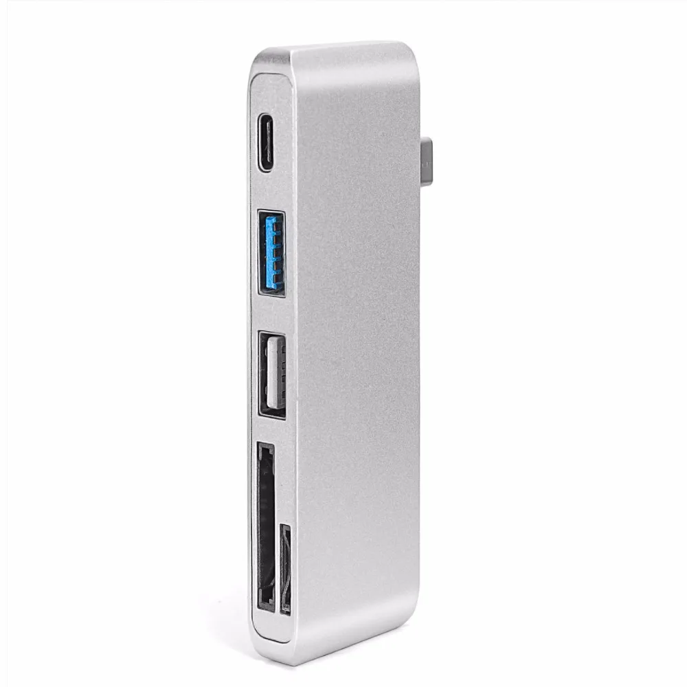 Станция Thunderbolt USB C Тип c SD, TF, USB концентратор с зарядки многофункциональный преобразователь для Macbook Pro SamSung S8 HuaWei Коврики 10 USB C