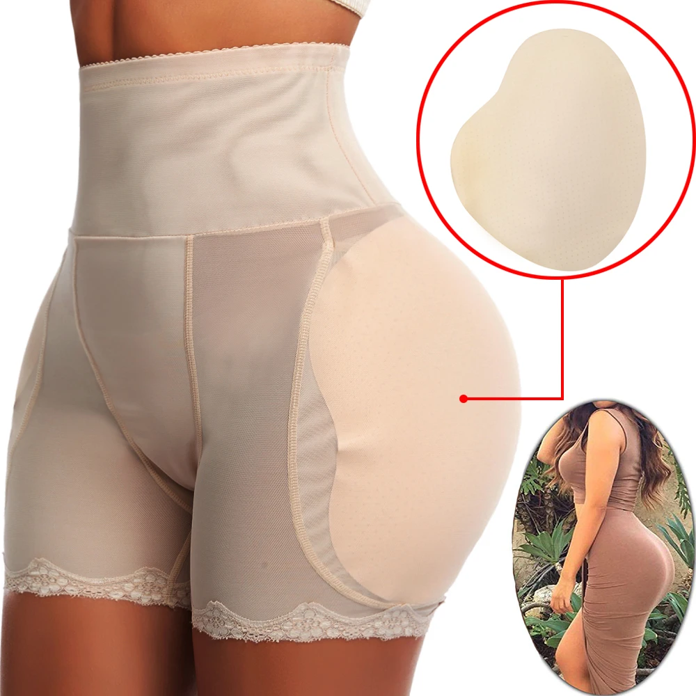 CXZD Women Butt Lifter Shapewear Waist Tummy Control Body Underwear Shaper  Pad Control Panties Fake Buttocks Sexy Lace Lingerie