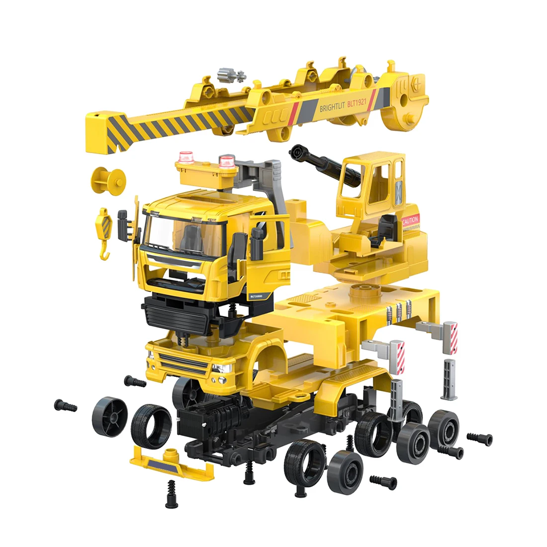 Assembly Ladder Truck Garbage Dump Truck Mixer Crane Toy City Rescue Vehicle Set Model Building boys Christmas Gift