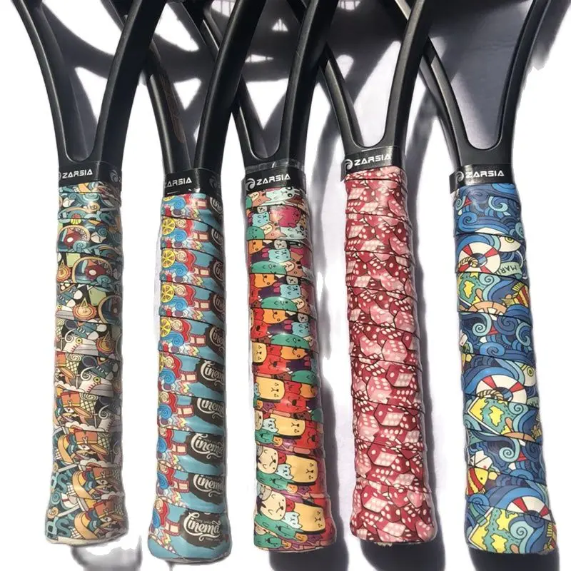 20 pcs ZARSIA NEW printing tennis overgrips,Anti-Slip badminton Overgrips, colorful squash racket overgrips