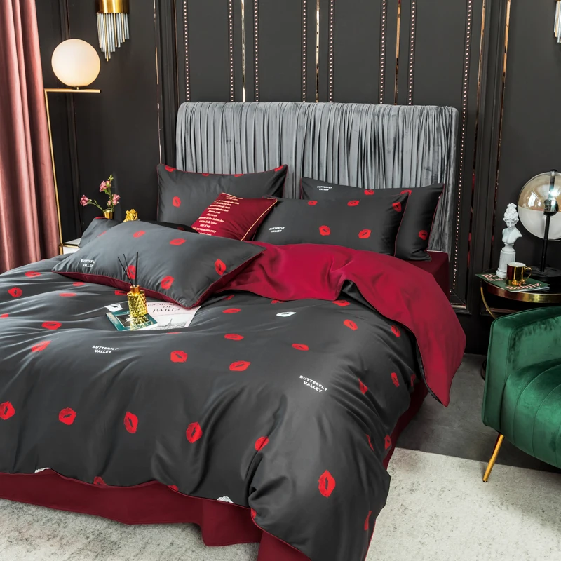 

Bed Linen Luxury Bed Sheets And Pillowcases 100% Cotton Duvet Cover Set Twin Bed Bedding Set Queen Size