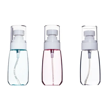 

3Pcs Cosmetic Spray Bottle Airless Rechargeable Mist Travel Container Transparent Plastic Sprayer 60Ml