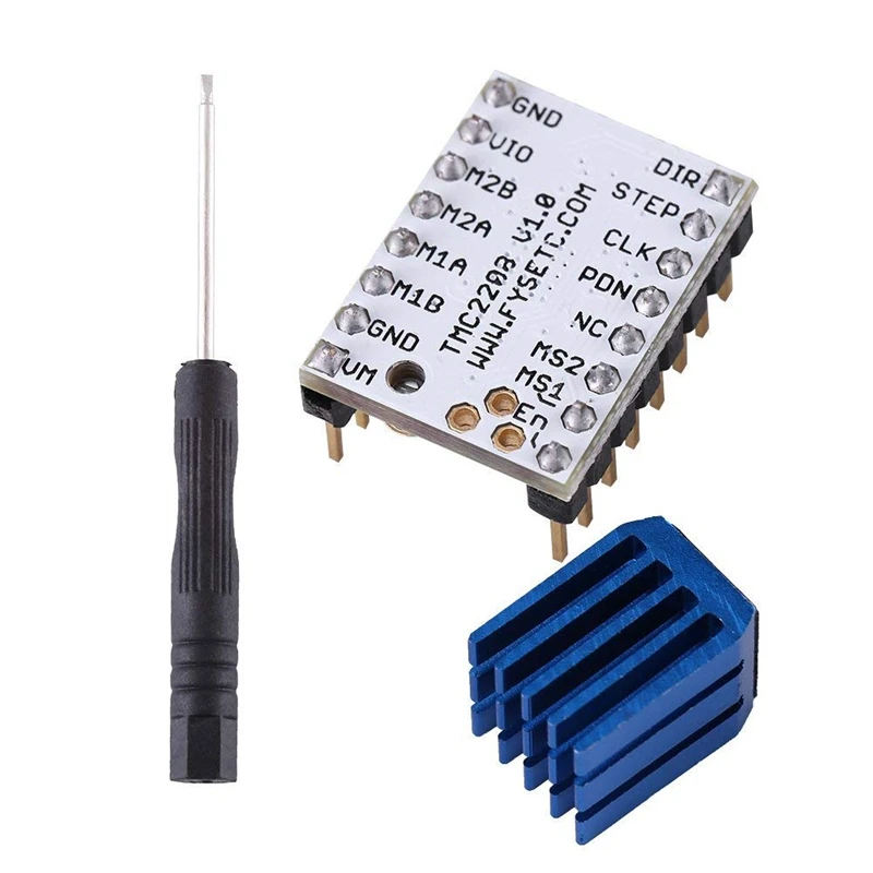 5 шт. TMC2208 шаговый двигатель бесшумный драйвер силовая трубка StepStick встроенный драйвер ток 1.4A пиковый ток 2A Замена TMC2100 Modula