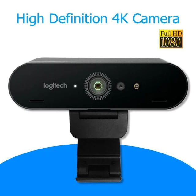 Install Logitech Cameralogitech Brio 4k Webcam - Ultra Hd Video Calling  With Noise-canceling Mic