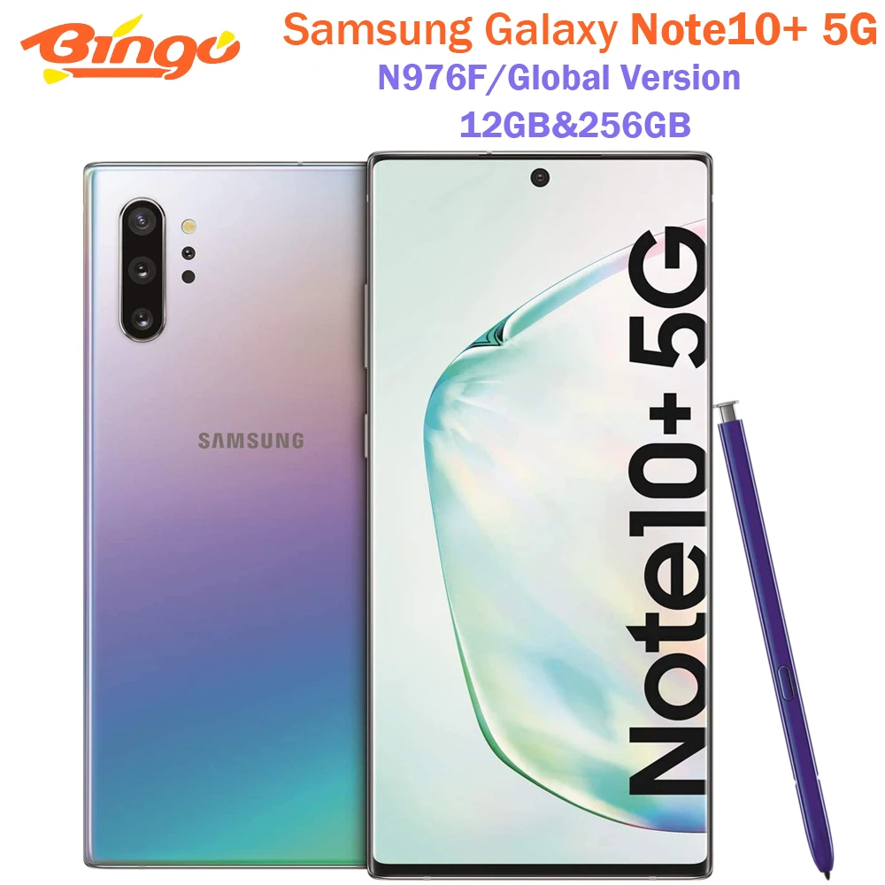 Samsung Galaxy Note10+ Note10 Plus 5G N976F Global Version Original Cell Phone 6.8