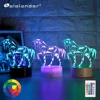 Newest 3D LED Kid night light creative dining table bedside lamp romantic horse light lamp children home decoration gift for kid ► Photo 1/6