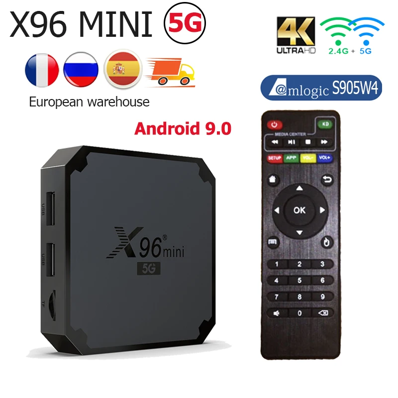 TV Box Android 9 - Wifi 5G - Vidéo 4K